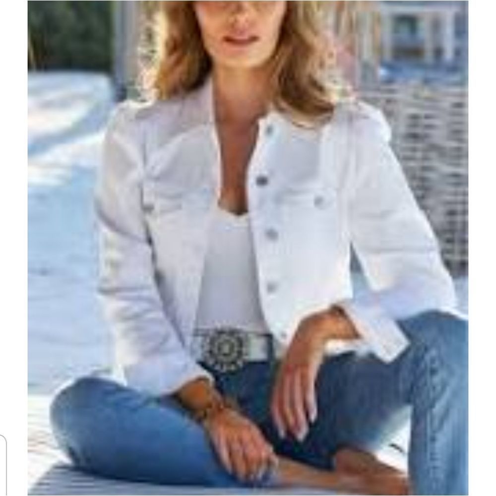 Vintage style puff sleeve denim